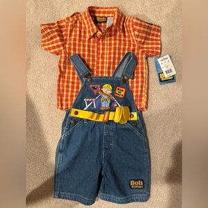 Bob the Builder Kids Denim Overalls with Yellow Belt